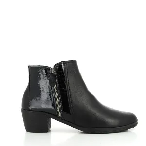 24 Hrs 23409 Black Ankle Boots