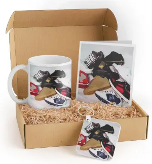 3dRose Skateboard Shoes Gift Set with Mug, Keychain, and Card ?C Perfect Birthday or Holiday Gift for Skaters