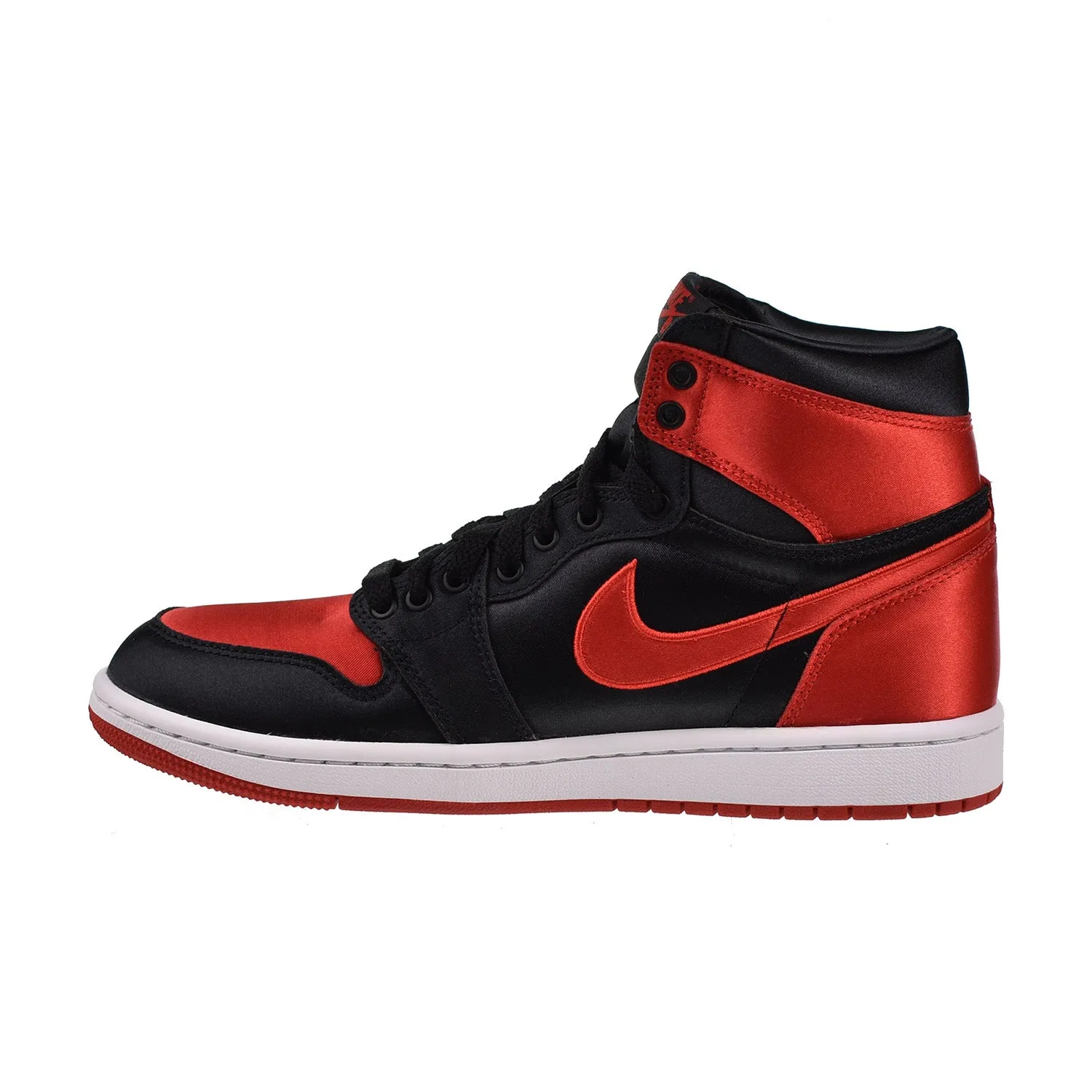 Air Jordan 1 High OG "Satin Bred" Women's Shoes Black/Red
