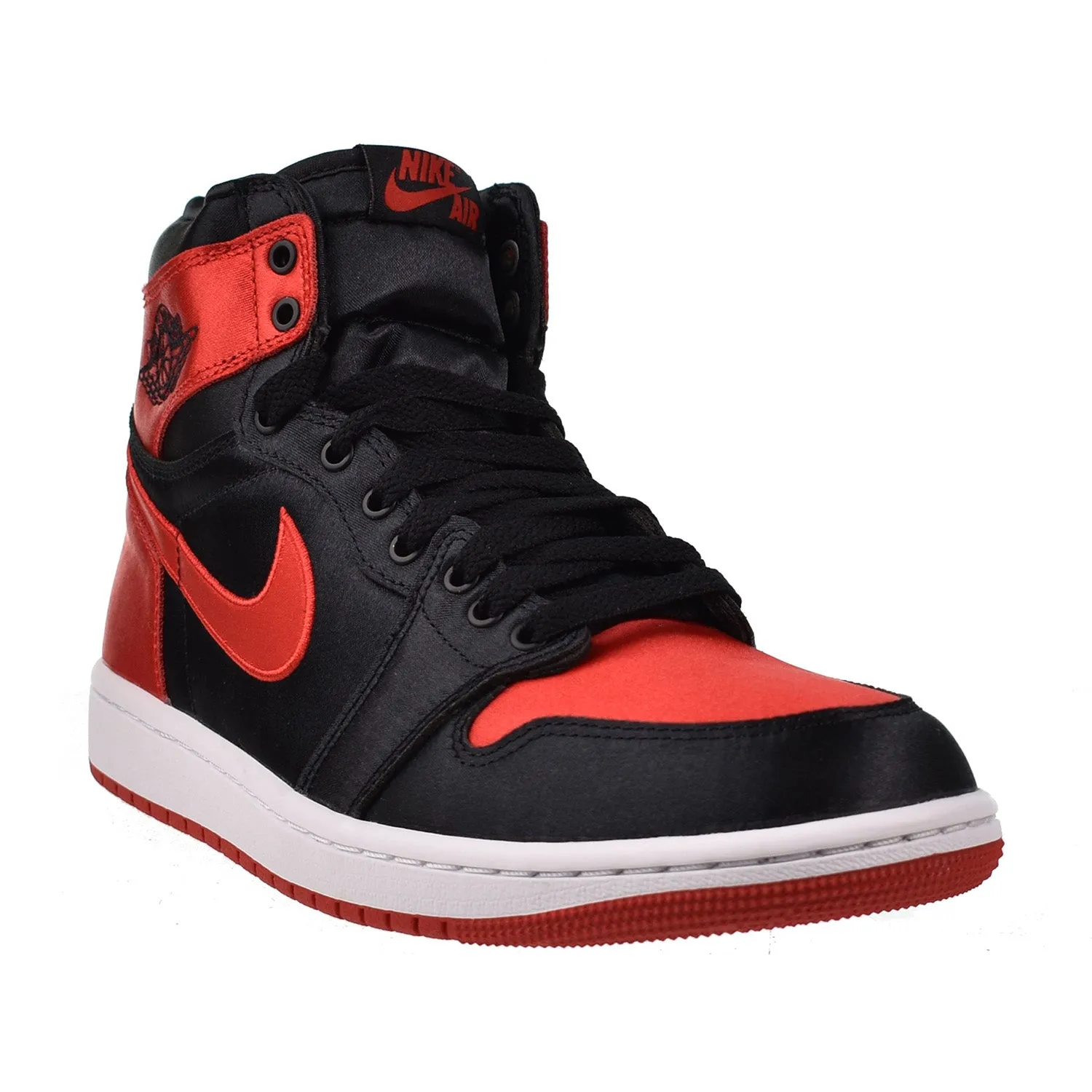 Air Jordan 1 High OG "Satin Bred" Women's Shoes Black/Red