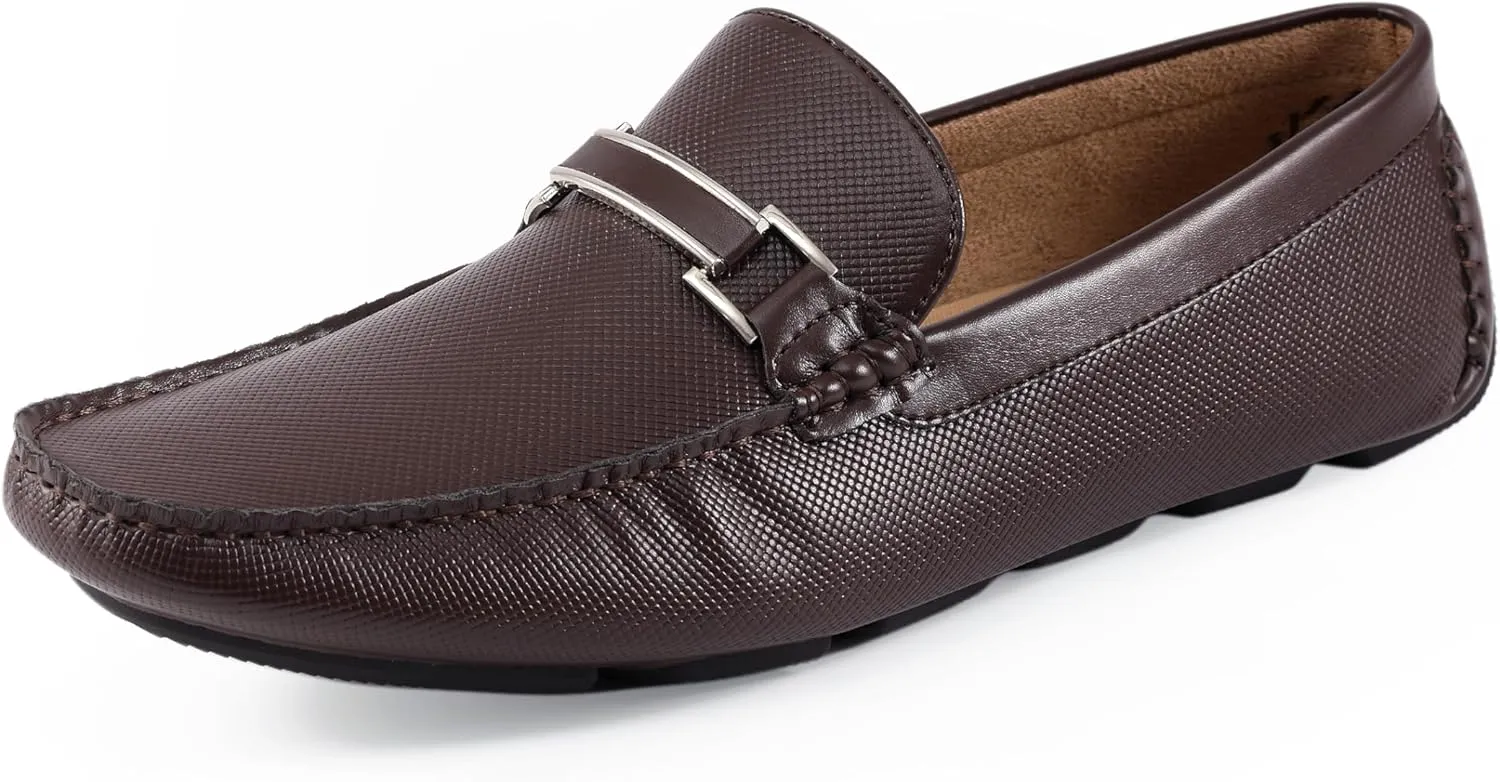 Amali Cola - Driving Moccasins for Men ?C Mens Slip On Loafers, Moccasins, Slip-on Dress Shoes - Driving Loafers with Matching Color Bit