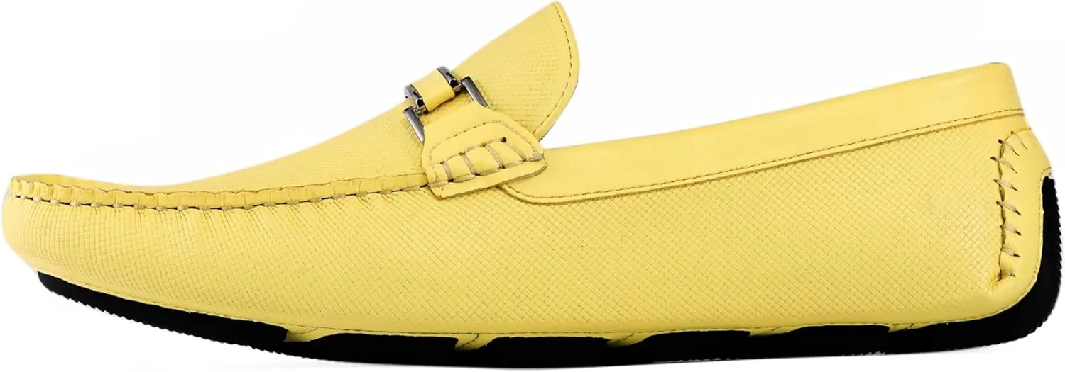 Amali Cola - Driving Moccasins for Men ?C Mens Slip On Loafers, Moccasins, Slip-on Dress Shoes - Driving Loafers with Matching Color Bit