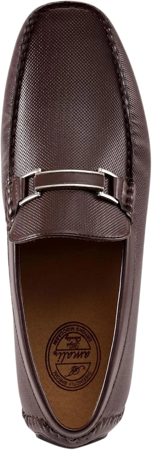 Amali Cola - Driving Moccasins for Men ?C Mens Slip On Loafers, Moccasins, Slip-on Dress Shoes - Driving Loafers with Matching Color Bit