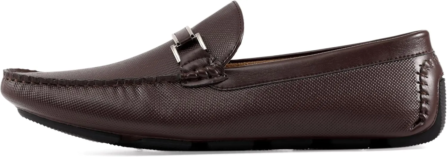 Amali Cola - Driving Moccasins for Men ?C Mens Slip On Loafers, Moccasins, Slip-on Dress Shoes - Driving Loafers with Matching Color Bit