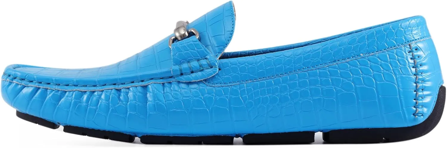 Amali Cola - Driving Moccasins for Men ?C Mens Slip On Loafers, Moccasins, Slip-on Dress Shoes - Driving Loafers with Matching Color Bit
