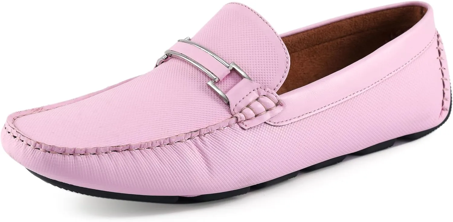 Amali Cola - Driving Moccasins for Men ?C Mens Slip On Loafers, Moccasins, Slip-on Dress Shoes - Driving Loafers with Matching Color Bit