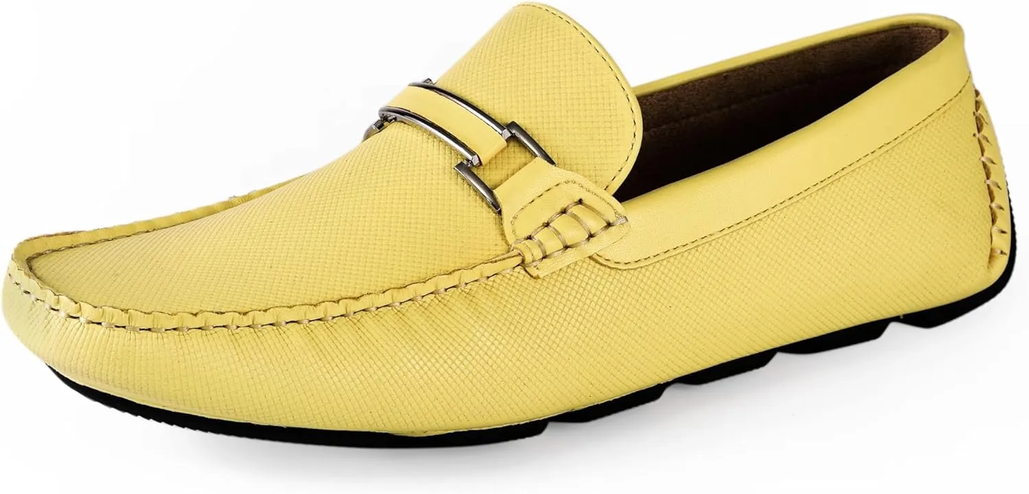 Amali Cola - Driving Moccasins for Men ?C Mens Slip On Loafers, Moccasins, Slip-on Dress Shoes - Driving Loafers with Matching Color Bit