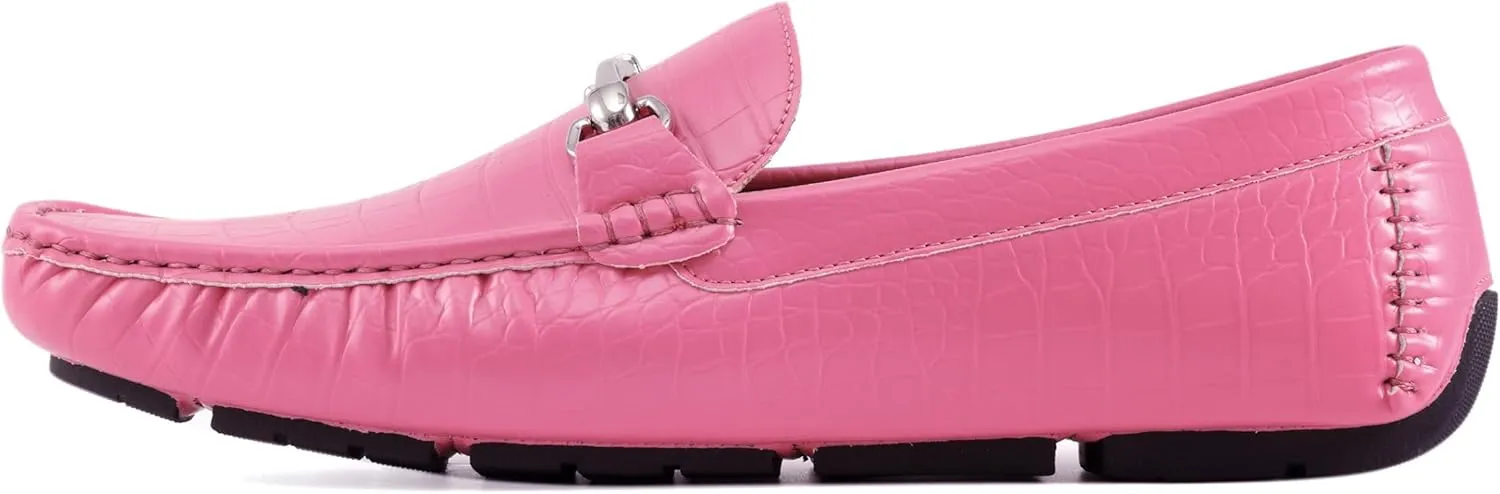 Amali Cola - Driving Moccasins for Men ?C Mens Slip On Loafers, Moccasins, Slip-on Dress Shoes - Driving Loafers with Matching Color Bit