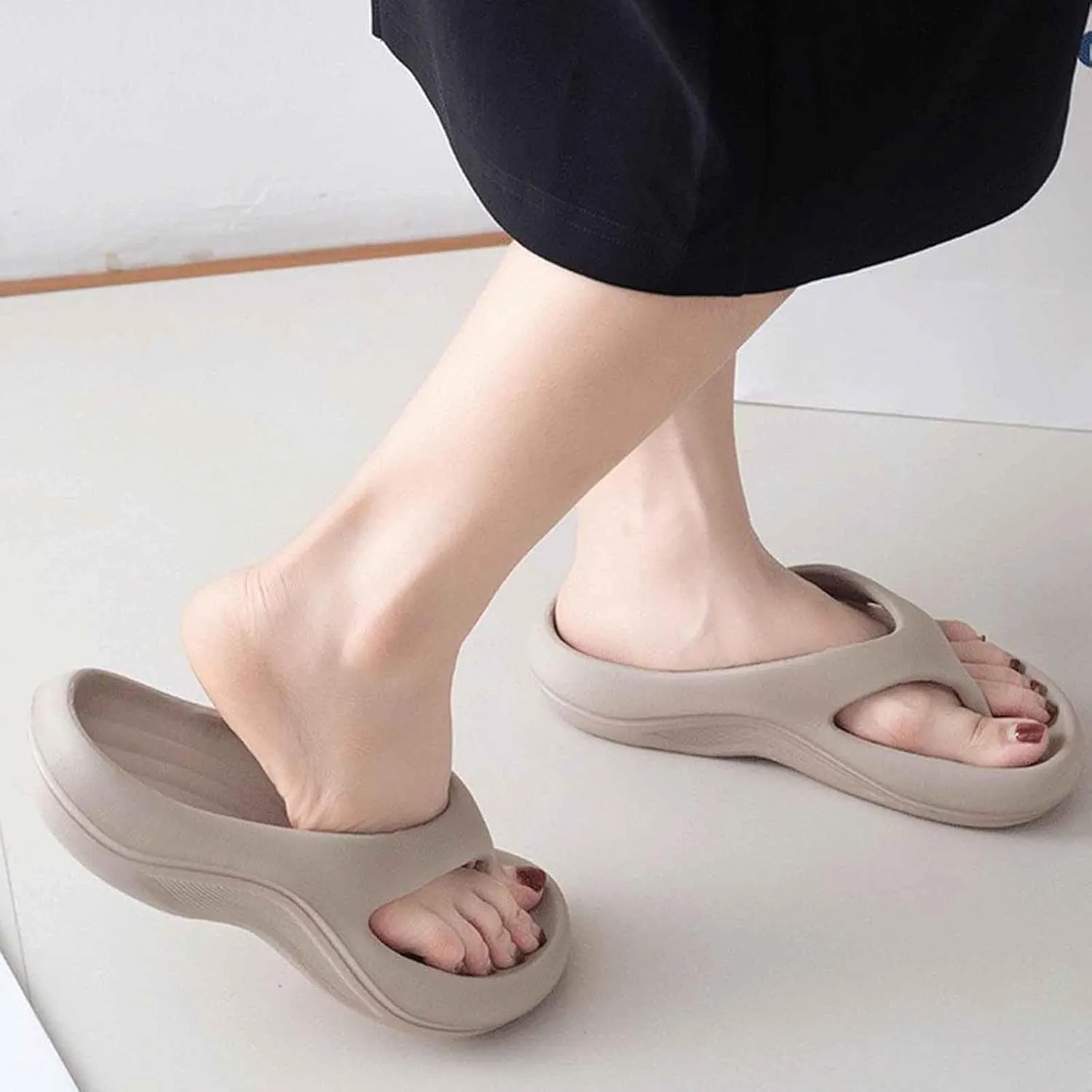 Arch Support Flip Flops for Women Plantar Fasciitis Orthopedic Walking Sandals Platform Recovery Flipflops Shoes Non-slip