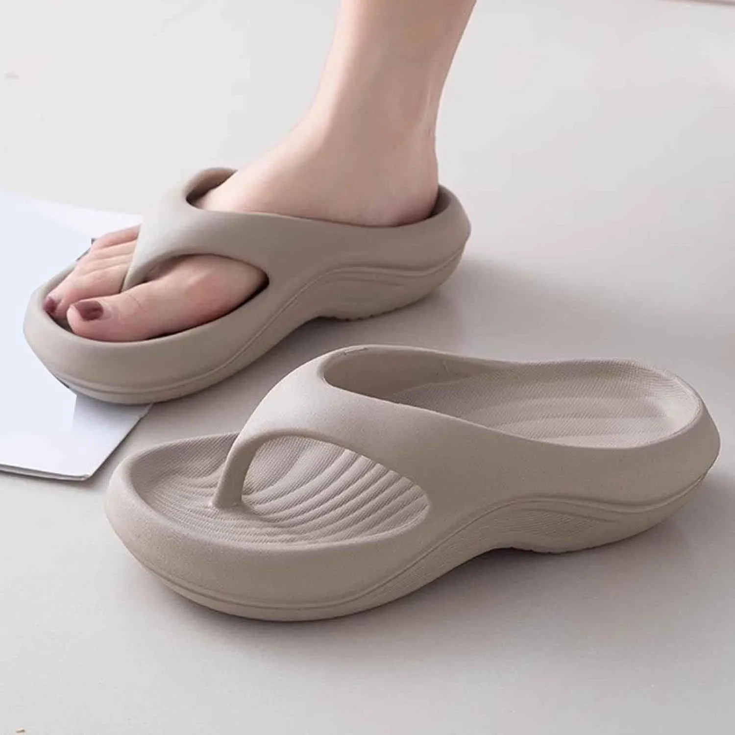 Arch Support Flip Flops for Women Plantar Fasciitis Orthopedic Walking Sandals Platform Recovery Flipflops Shoes Non-slip