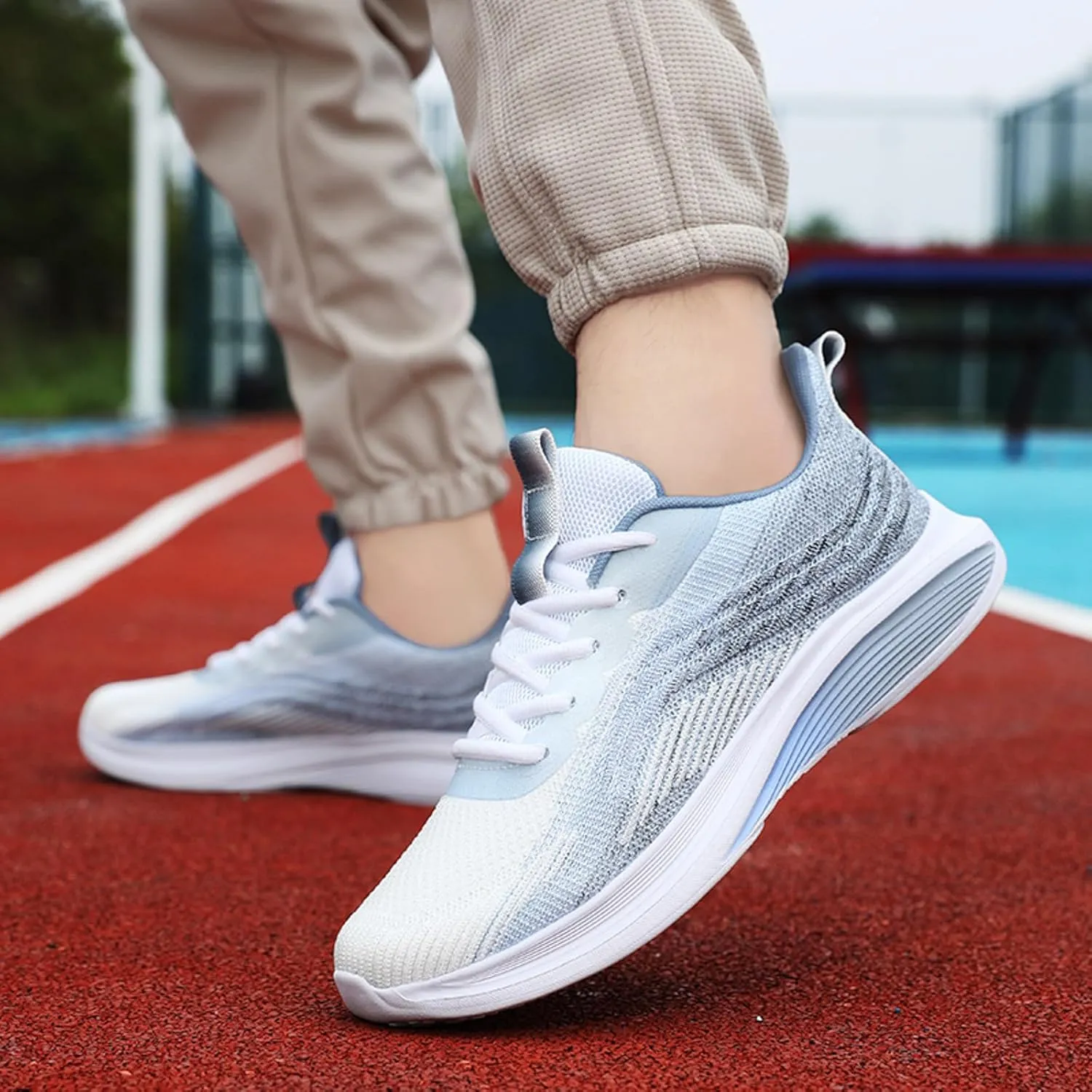 Arch Support Hiking Shoes for Men Casual Sneaker Mesh Breathable Walking Shoe Breathable Lace Up Shoes for Men