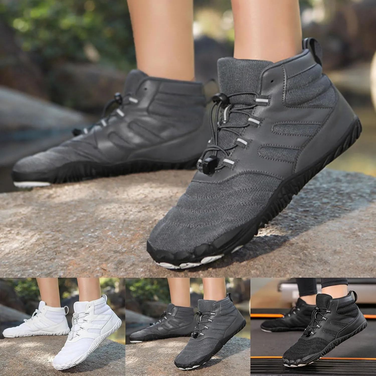 Arch Support Non Slip Minimalist Shoes for Men Breathable Mesh Fashion Sneaker Men's Breathable Barefoot Shoes