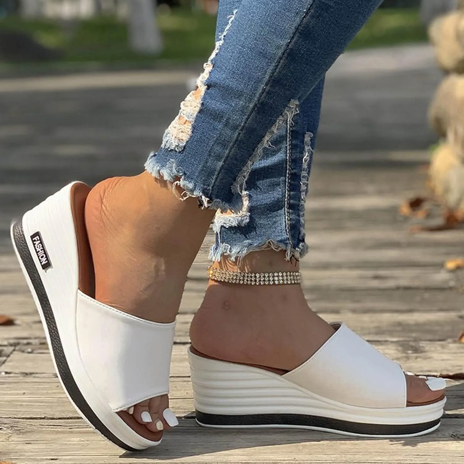 Arch Support Thick Bottom Sandals for Women Summer Low Wedges Comfortable Open Toe Sandal Orthopedic Sandals