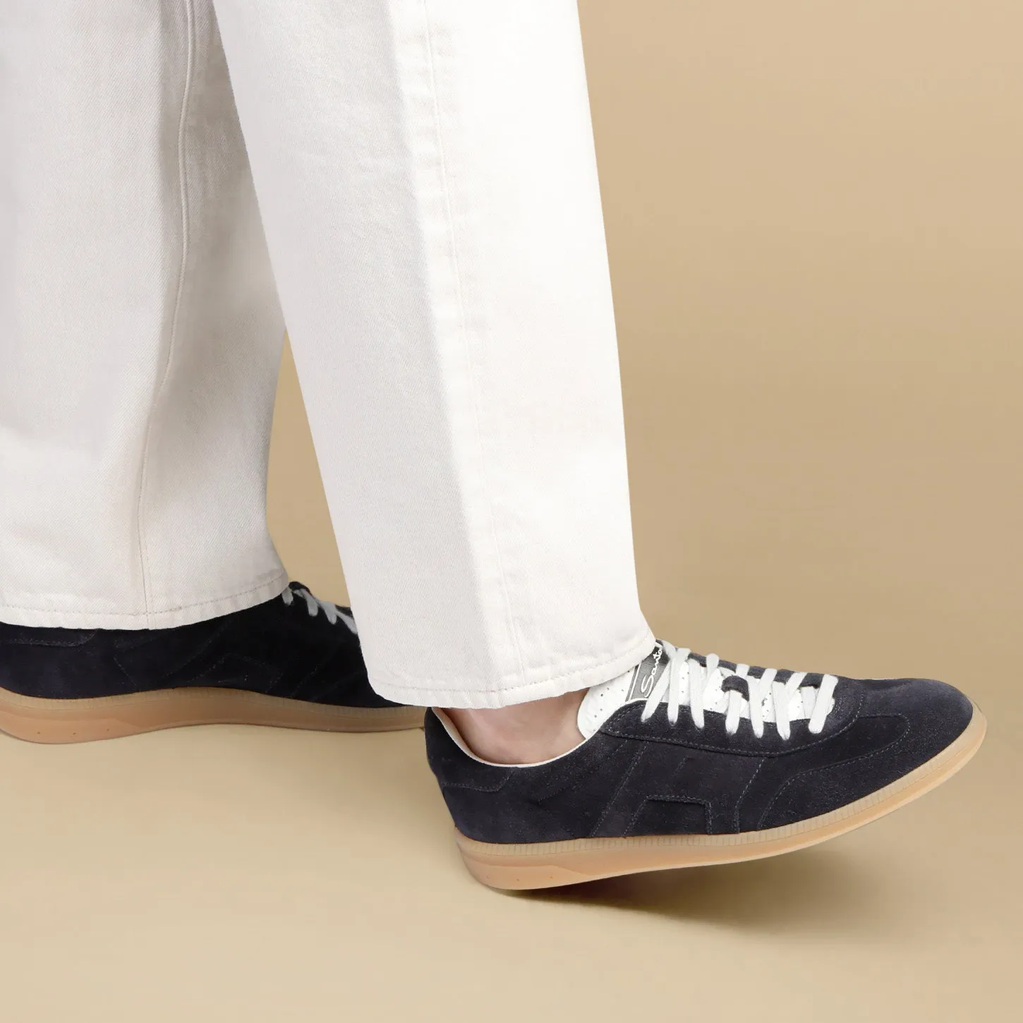 Black Suede Leather Istinto With Rubber Sole Sneakers