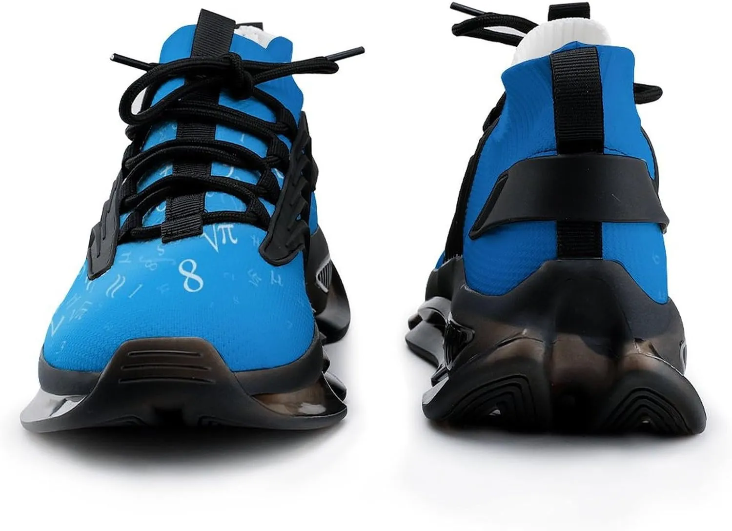 Blue Background with Numbers Walking Shoes for Men Lightweight Tennis Fashion Elastic Sports Shoes Cushion Basketball Shoes