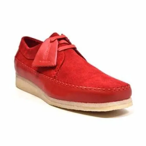 British Walkers Somerset Weaver Low Top Style Men's Red Suede Crepe Sole