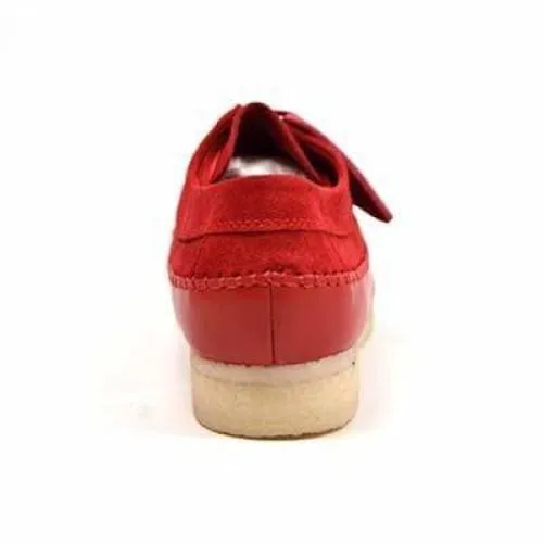 British Walkers Somerset Weaver Low Top Style Men's Red Suede Crepe Sole