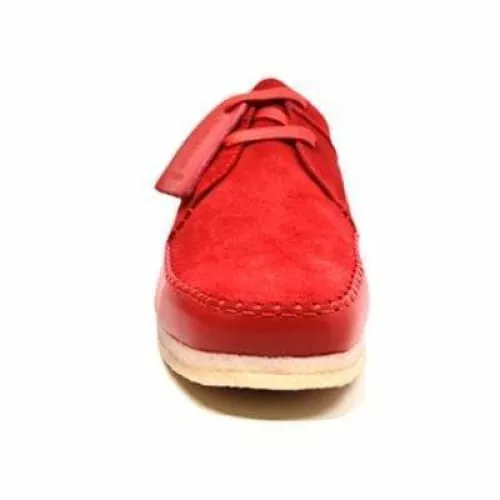British Walkers Somerset Weaver Low Top Style Men's Red Suede Crepe Sole