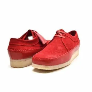 British Walkers Somerset Weaver Low Top Style Men's Red Suede Crepe Sole