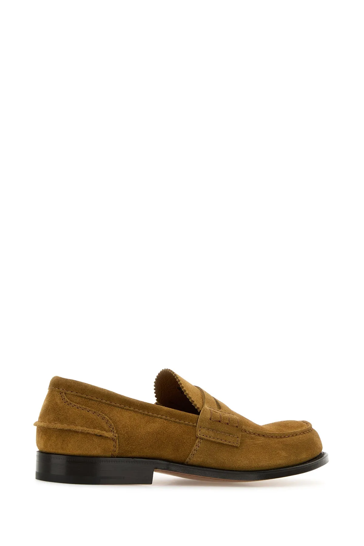 Camel suede Pembrey loafers