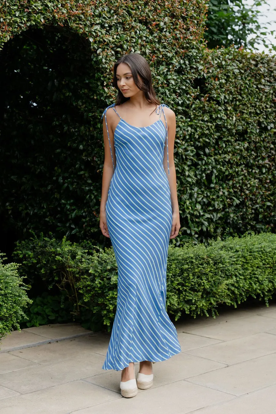 Camille Dress Candy Blue Stripe