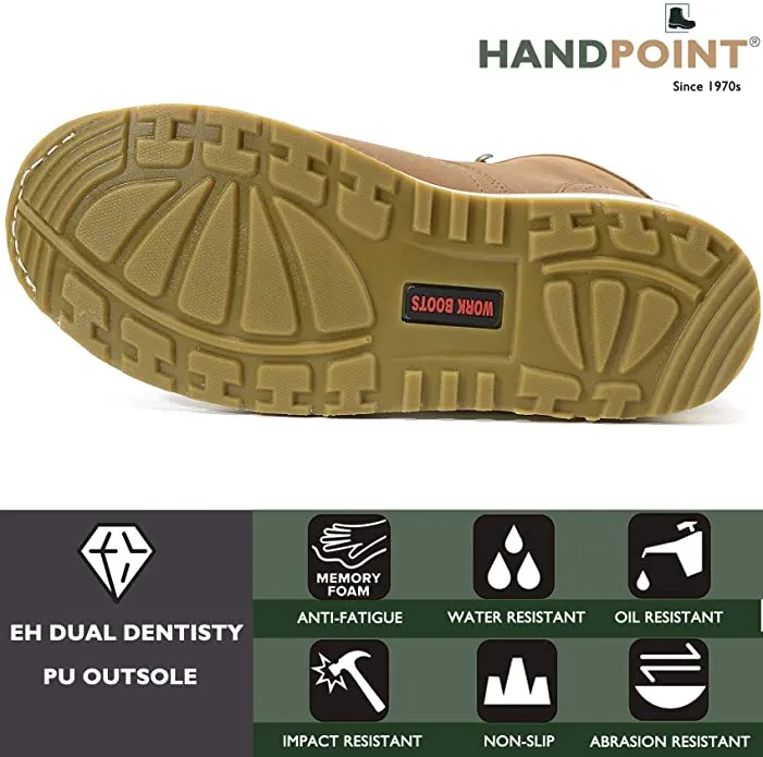 CK305 - 6'' Non-slip Water Resistant Safety Boots Soft Toe -Retro/Pu Sole