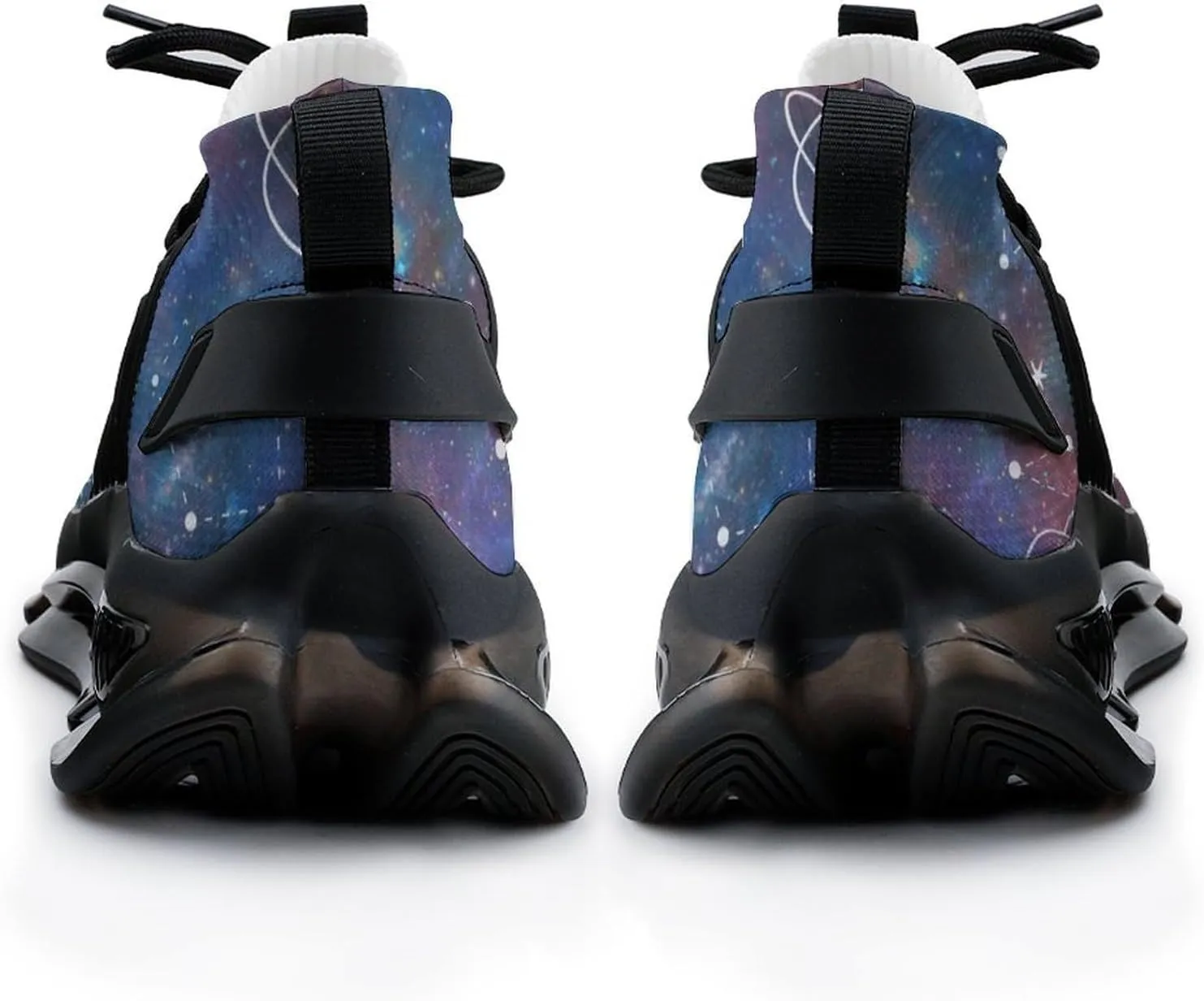 Constellation Moon and Planet Galaxy Walking Shoes for Men Lightweight Tennis Fashion Elastic Sports Shoes Cushion Basketball Shoes