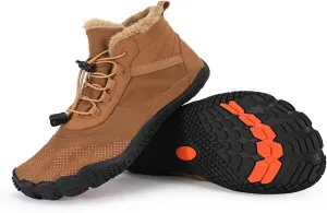Crzidha Unisex Non Slip Snow Hiking Boots,Waterproof Non Slip Snow Hiking Trekking Ankle Boots Warm Stretch Drawstring Easy On Plush Lined Ankle Boots Comfortable Winter Sneakers