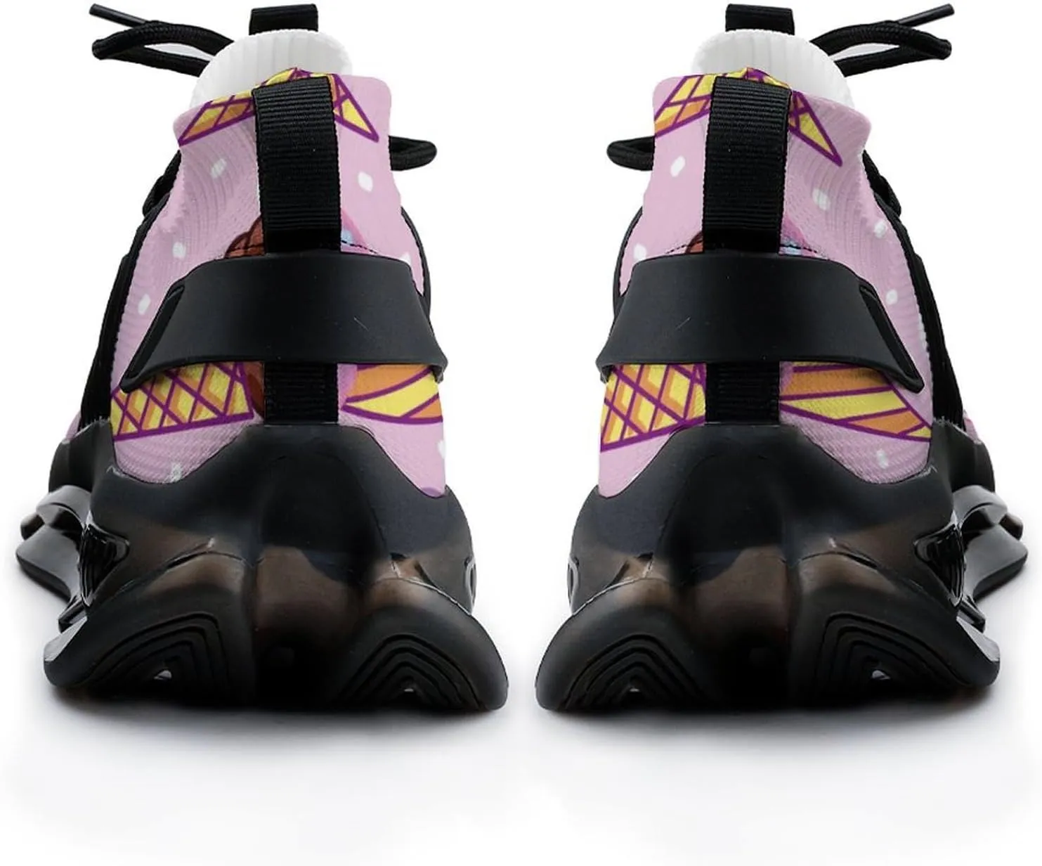 Cute Pop with Ice Cream Walking Shoes for Men Lightweight Tennis Fashion Elastic Sports Shoes Cushion Basketball Shoes