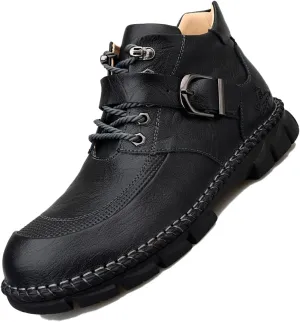 DirraBra 2023 New Men's Fashion Outdoor Ankle Boots Waterproof Hiking Boots Lightweight Anti-Ski Hiking Lace-Up Buckle Boots