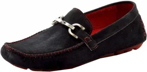 Donald J Pliner Men's Veeda Black Wash Suede Fashion Loafers Shoes Sz: 8.5