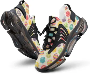 Easter Eggs Walking Shoes for Men Lightweight Tennis Fashion Elastic Sports Shoes Cushion Basketball Shoes