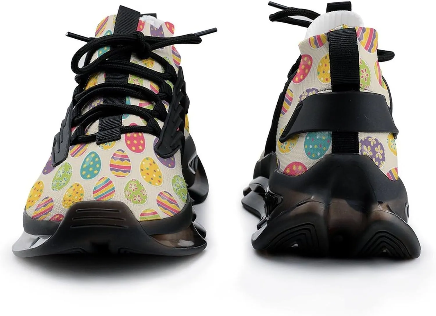 Easter Eggs Walking Shoes for Men Lightweight Tennis Fashion Elastic Sports Shoes Cushion Basketball Shoes
