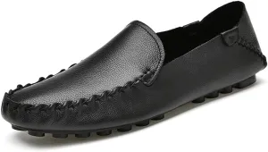 Easy to put and remove Driving Moccasins Smoking Loafer For Men Simple Moccasins Shoes Driving Loafers Leather Anti-slip Flat Heel Flexible Lightweight Resistant Driving for all occasions ( Color : Bl