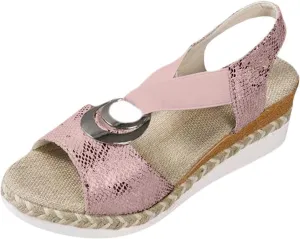 Espadrilles Wedge Sandals for Women Open Toe Platform Sandals Arch Support Orthotic Sandals Ankle Strap Wide Width Arch Support Shoes Beach Walking Sandals