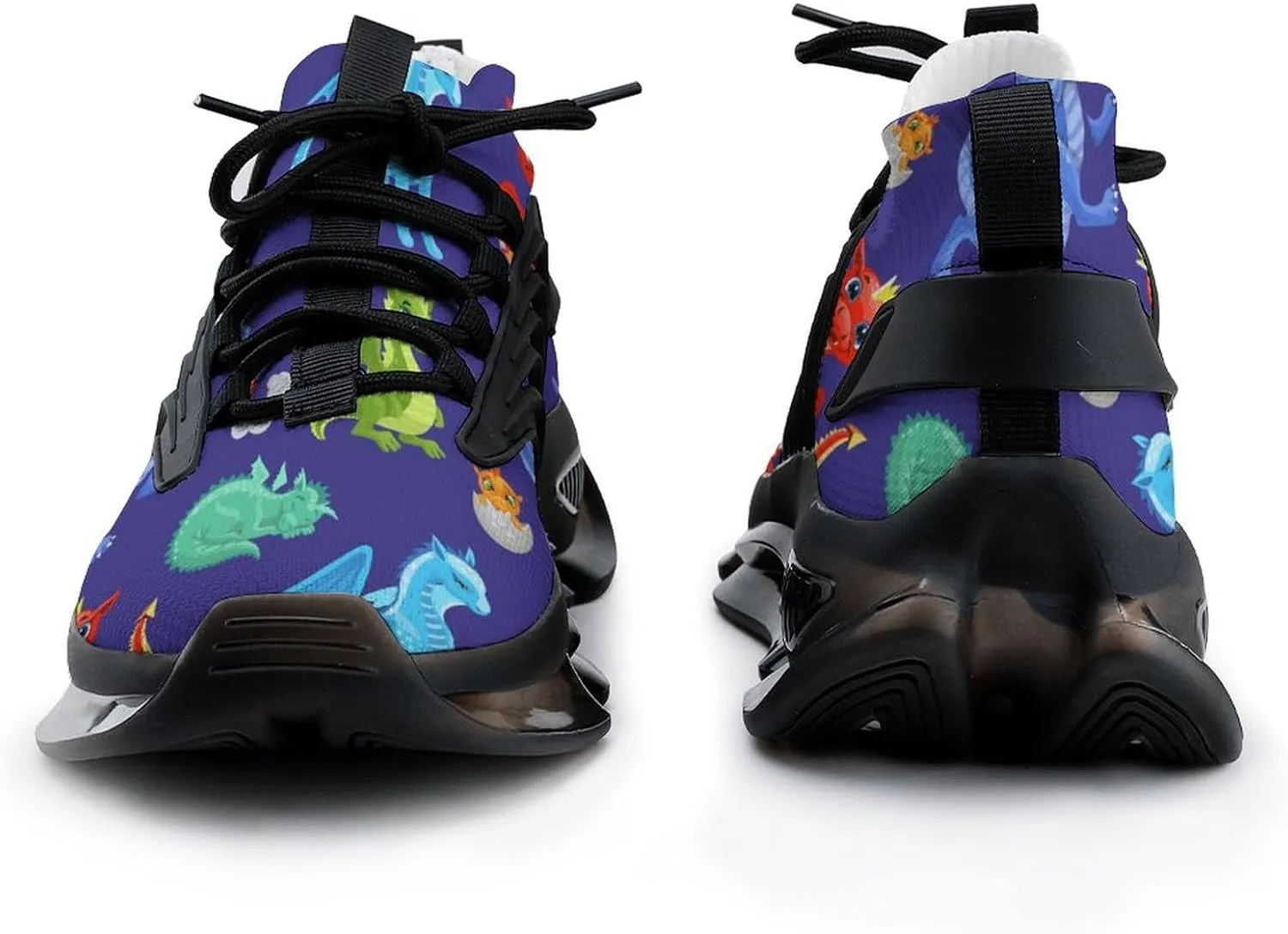 Fire Dragons Or Cute Dinosaurs Walking Shoes for Men Lightweight Tennis Fashion Elastic Sports Shoes Cushion Basketball Shoes
