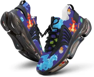 Fire Dragons Or Cute Dinosaurs Walking Shoes for Men Lightweight Tennis Fashion Elastic Sports Shoes Cushion Basketball Shoes