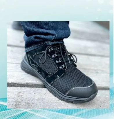 FITec  9718 Black - Men's Mesh Athletic walking Shoe with Laces
