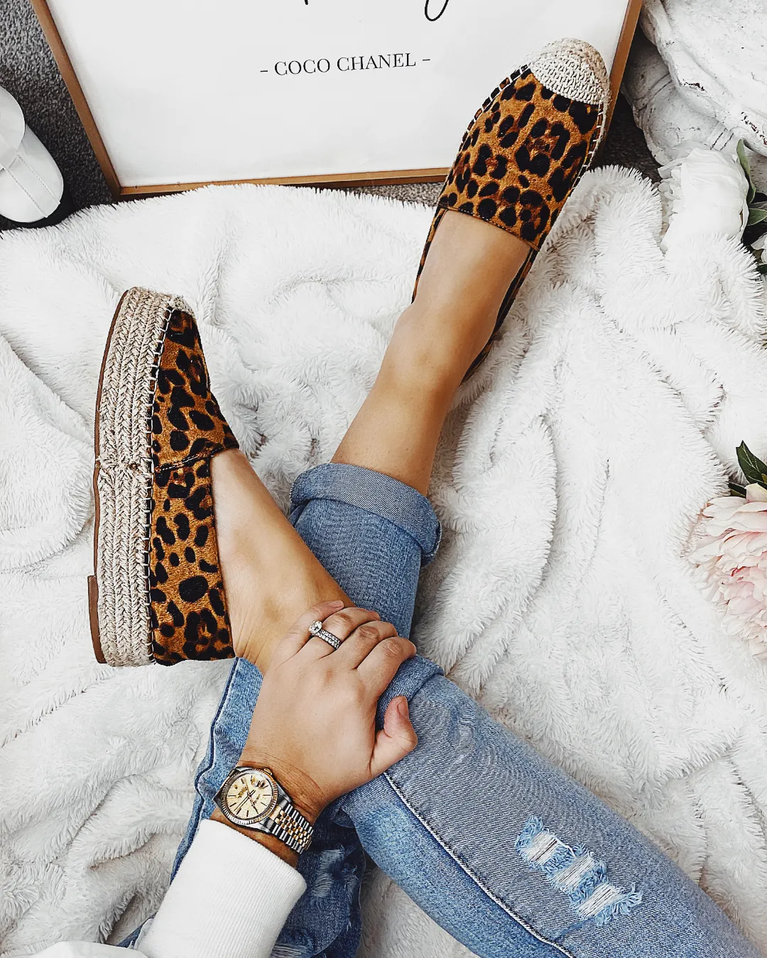 Flatform Espadrilles in Leopard