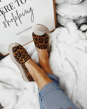 Flatform Espadrilles in Leopard