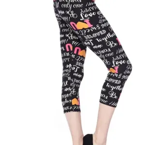 Full of Love Print Capri
