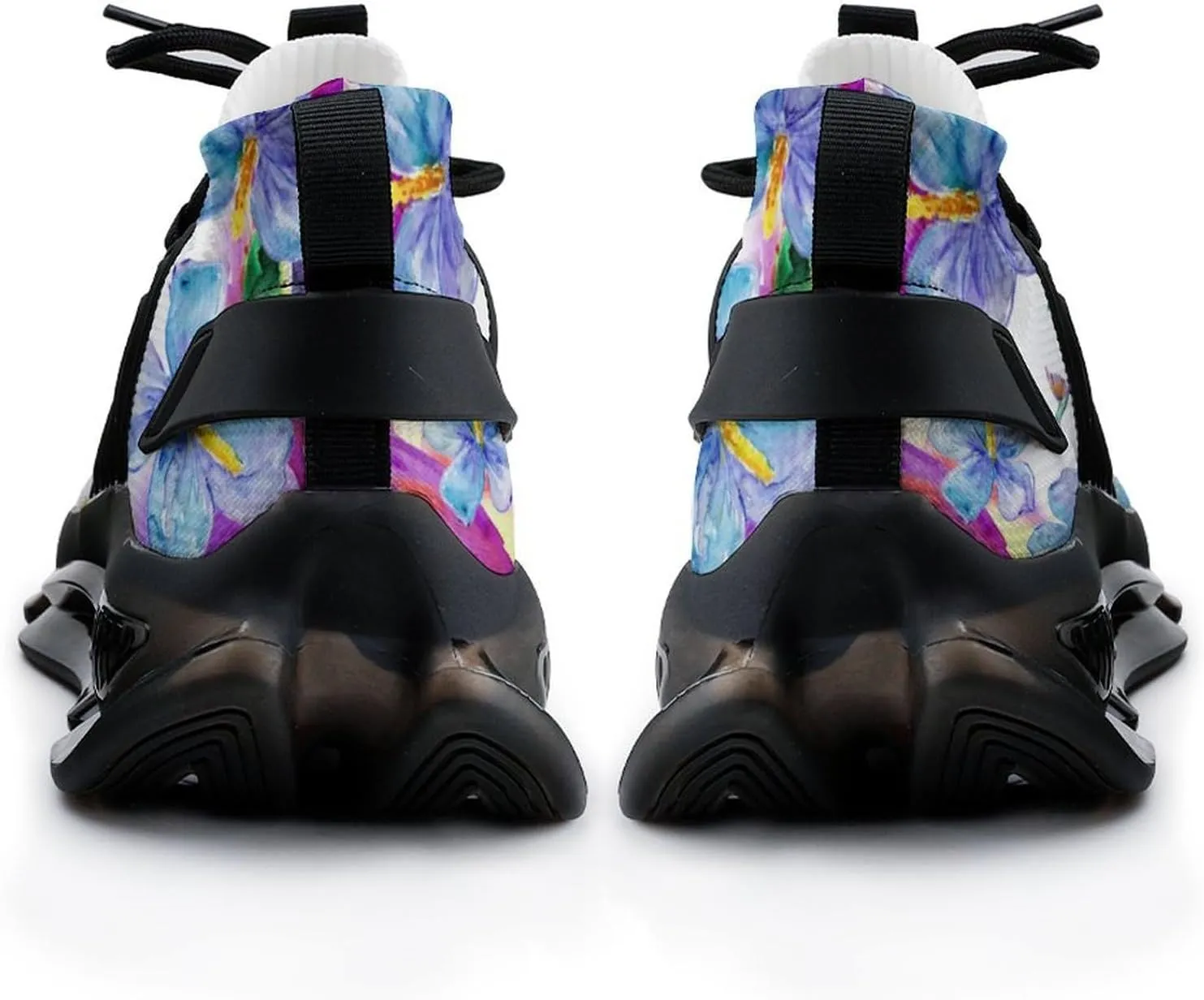 Hawaii Beach Palm Tree and Parrot Walking Shoes for Men Lightweight Tennis Fashion Elastic Sports Shoes Cushion Basketball Shoes
