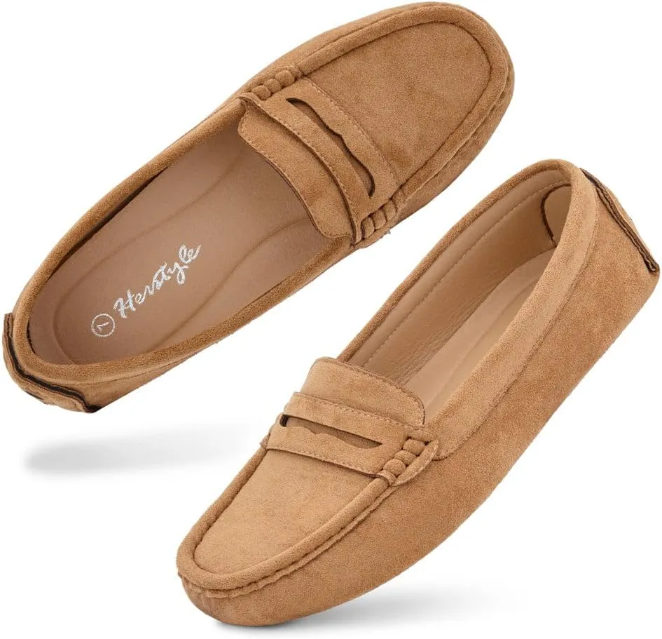 Herstyle Women's Loafers, Comfy Dressy Flats, Slip-On Penny Loafers & Moccasins with Cushioned Footbed, Lightweight Business Casual Shoes for Office, Walking & Travel (2025)