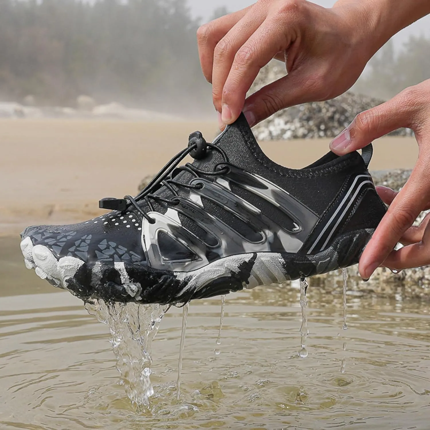 Hiking Footwear Barefoot Water Shoes Women Men Pro-Healthy & Non-Slip Wide Toe Sneakers Quick Dry Lightweight Breathable Running Walking Beach Shoes Boots Unisex
