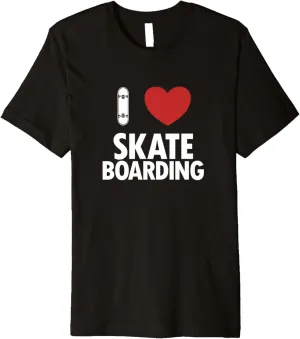 I love Skateboarding Skateboardkid Skatergirl Skateboard Premium T-Shirt