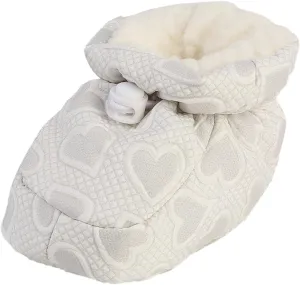 Infant Slippers Cozy Fleece Ankle Booties Stay on Slipper Socks with Grippers First Walkers Slippers Shoes