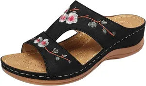 Ladmiple Orthopedic Sandals For Women Arch Support Dressy Summer Flip Flops Comfortable Walking Orthotic Sandals Beach Slides