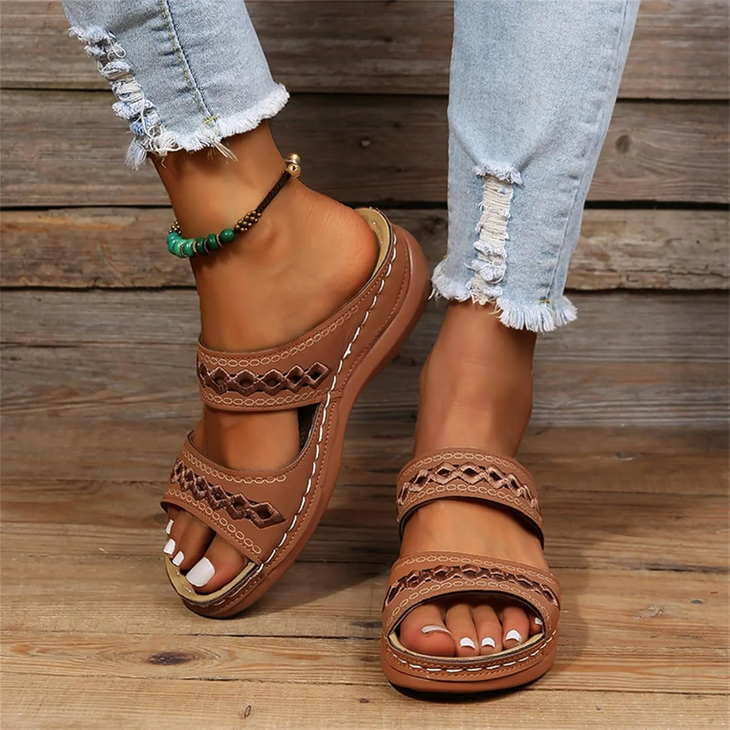 Ladmiple Sandals Women Arch Support Orthopedic Flip Flops Soft Summer Beach Shoes Dressy Comfortable Orthotic Slides 2025