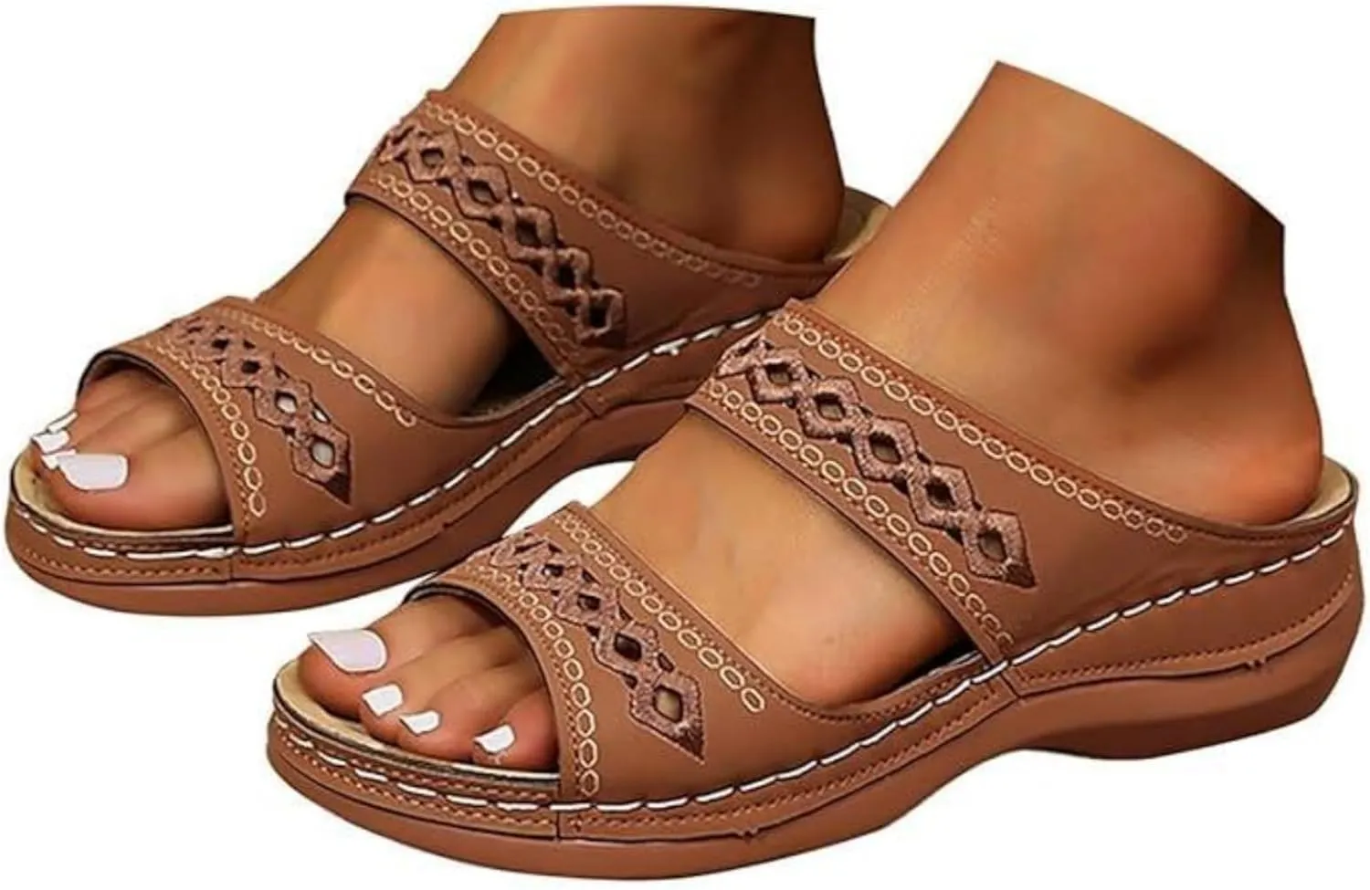 Ladmiple Sandals Women Arch Support Orthopedic Flip Flops Soft Summer Beach Shoes Dressy Comfortable Orthotic Slides 2025