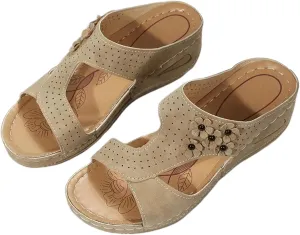 Ladmiple Womens Sandals Comfortable Walking Dressy Orthotic Flips Flops Plantar Fasciitis Arch Support Orthopedic Slippers